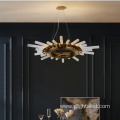 Hotel Villa Round Glass Led Chandelier Pendant Light